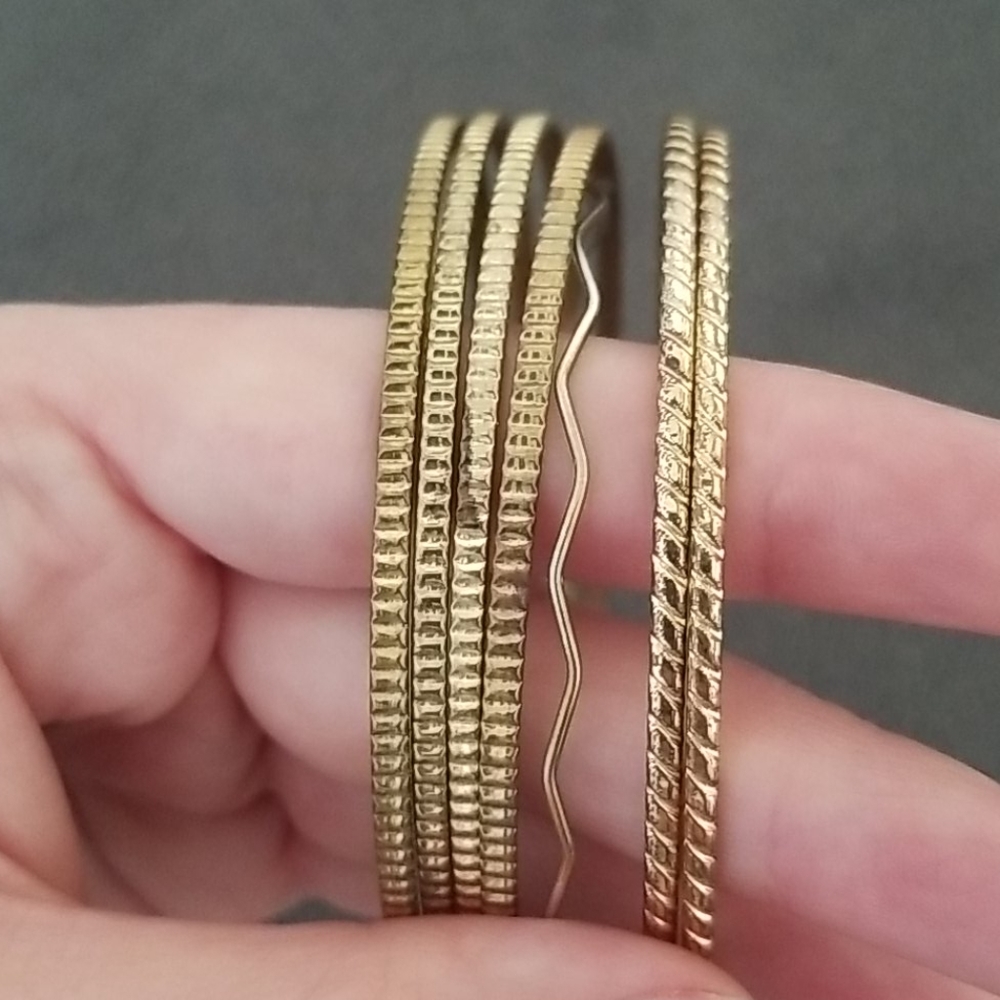 Goldtone Bangle Set - Picture 2 of 5